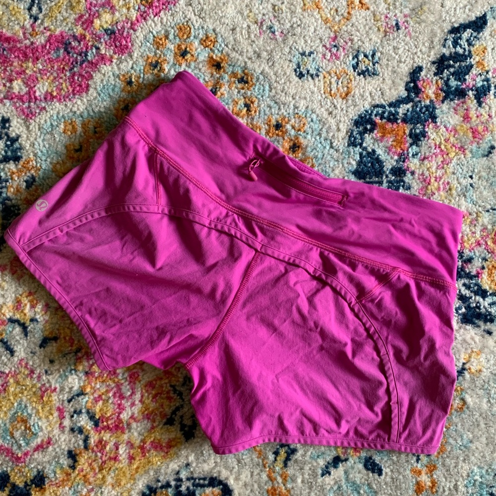 Lulu Lemon Hot Pink Shorts 4”